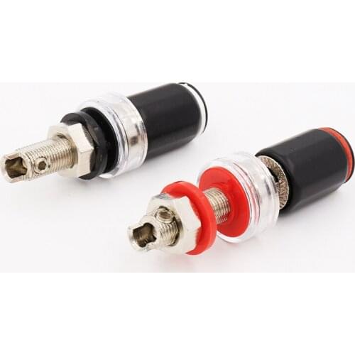 High Quality 4PCS B6035R Rhodium Plated HIFI Amplifier Speaker Terminal Binding Post Socket 45mm