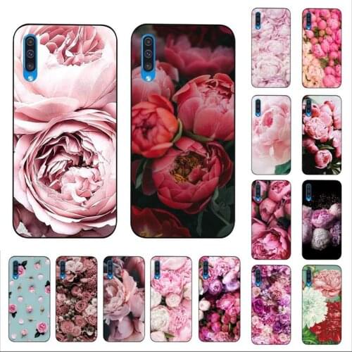 YNDFCNB Flower Pink Peonies Peony Phone Case for Samsung A30s 51 5 71 70 40 10 20 s 31 A7 A8 2018