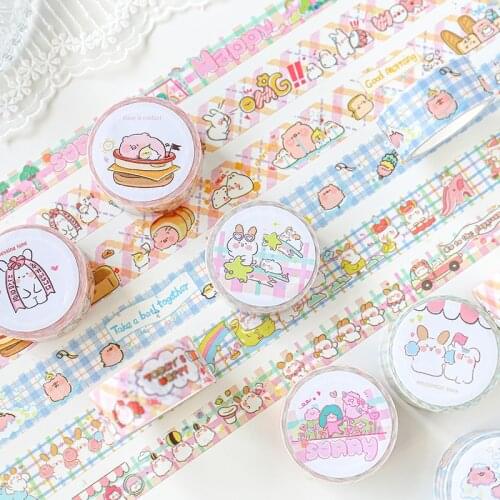 1pcs/1lot Decorative Adhesive tapes ins cartoon cute animal Scrapbooking DIY Paper Scrapbooking Stickers 5m