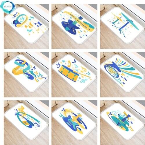 1PC Music Violin Anti-slip Doormat Vacuuming Kitchen Bedroon Bath Floor Mats Home Entrance Kids Play Mat 40*60cm