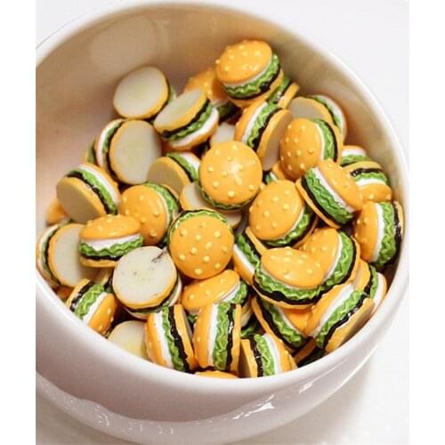 10pcs Mini Hamburger Filler For Clear/Fluffy Mud Box Popular Toys Kids Lizun Slime DIY Kit Accessories Children Modeling Clay