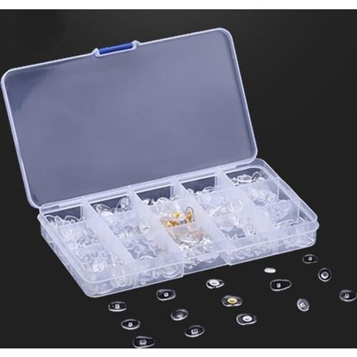 150 Pairs Silicone Eyeglass Sunglasses Spectacles Screw and Card Slot On Nose Pads Repair Tool