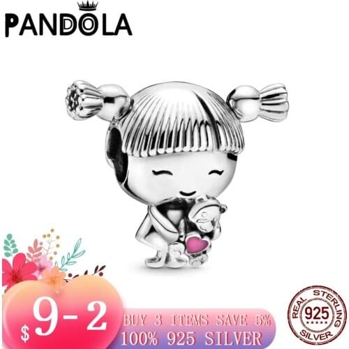 2021 new 925 Sterling Silver Little girl Charms Beads Bracelet Fit Original Pandora Bracelet DIY Jewelry For Women