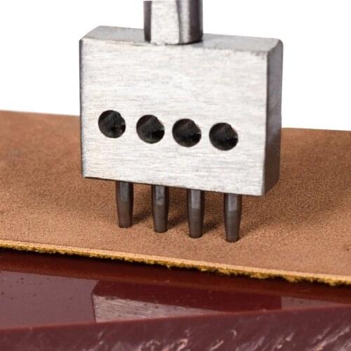 3 Pcs / Set 2/4/6 Claws DIY Perforation Punching Tool Steel Diamond Lace Stitching Chisel Leather Craft 4/5/6 Mm Hole Spacing