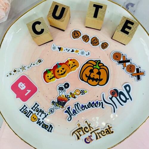 31 PCS automatic manual stickers cute kawaii stickers Halloween funny stickers scrapbook DIY photo album