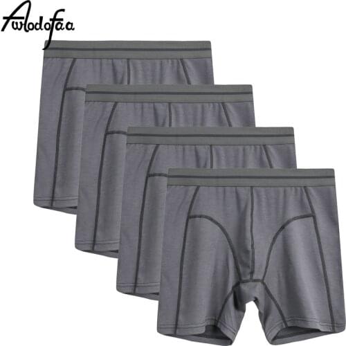 4Pcs/lot Male Cotton Boxer Short Long Christmas Underwear Mens Panties Plus Size Boxer Homme Sexy Boxers Men Underpants Shorts