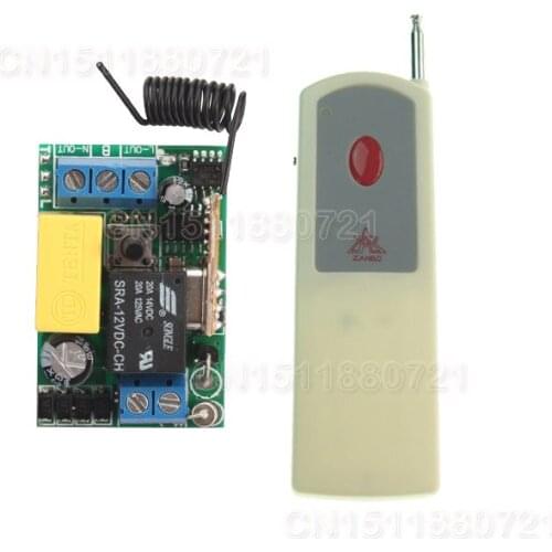 200-3000M wireless switch 220V 1CH Wireless Receiver&Transmitter Momentary. Toggle is adjustable