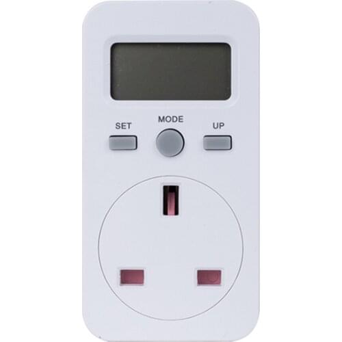 Digital Wattmeter LCD Energy Monitor Power Meter Electricity Electric Meter Usage Monitoring Socket UK Plug