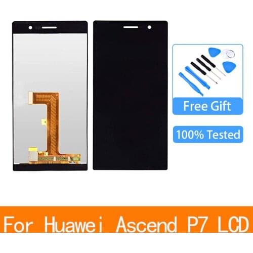 ORIGINAL P7 Display With Frame For Huawei Ascend P7 LCD Screen L00 L05 L10 Lcd Touch Digitizer Assembly Replacement Repair Parts