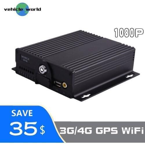 AHD 1080P Double SD card MDVR Real Time Live Streaming 3G/4G GPS WiFi mobile DVR