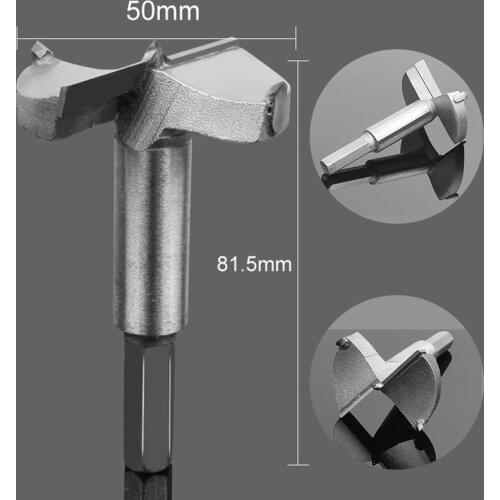 HOEN 1pc 50mm Forstner Wood Drill Bit Centering Hole Saw Wood Cutter Woodworking Tools HSS Carbide Rotary Hand Tools