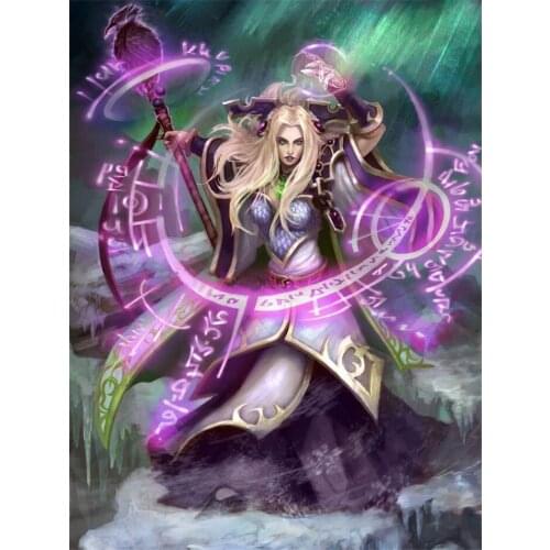 World Of Warcraft Printed Canvas 11CT Cross-Stitch Embroidery Patterns DMC Threads Handicraft Painting Handiwork Jewelry