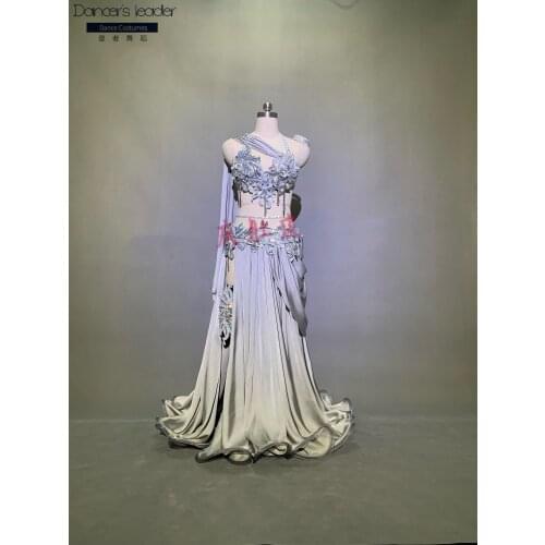 Custom size 2020 high-quality belly dance costume women adult dance wear costume bra + long skirt