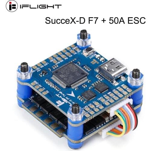 IFlight SucceX-D F7 TwinG Stack Flight Controller with 50A 2-6S BLHeli_32 4 in 1 ESC for DJI Air Unit HD FPV Drone System