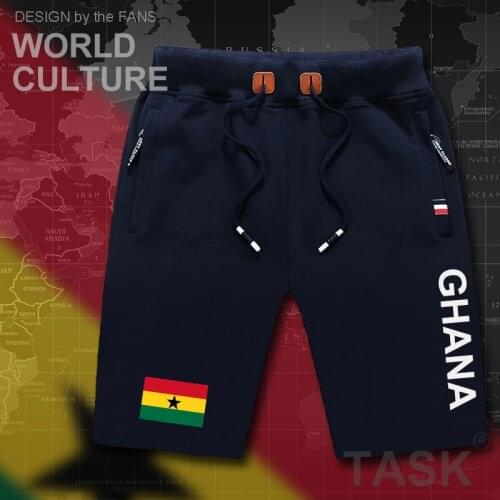 Republic of Ghana Ghanaian mens shorts beach man mens board shorts flag workout zipper pocket sweat bodybuilding 2017 GHA GH