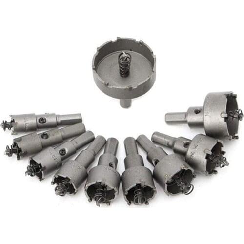 Hot SV-Alloy Stainless Steel Hole Saw Set 10-Piece Set of High-Speed Steel Hole Drill Bits(16/18/20/22/25/26/28/30/40/50)mm