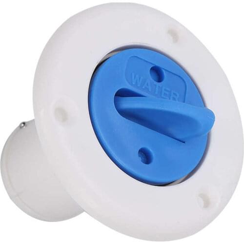 Boat Deck Water Filler Cap Cover Fill Tank Flange for 1-1/2in 38mm Hose Marine Boat RV Yacht Accessory