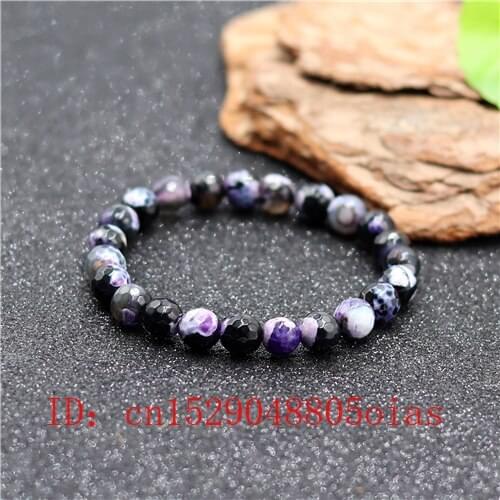 Natural Chinese Color Jade Stone Section Beads Bangle Elastic Bracelet Fashion Charm Jewelry Carved Amulet Gifts for Women Men