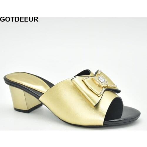 Latest Design Italian Women Wedding Shoes Decorated with Rhinestone Plus Size Women Shoes 43 Open Toe Shoes Women Shoes 2021