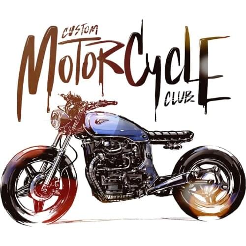 New Modern Diy Motor Patches Custom Iron On Patches Denim Stickers For Clothes T-shirts A-Level Heat Transfer Vinyl Stickers