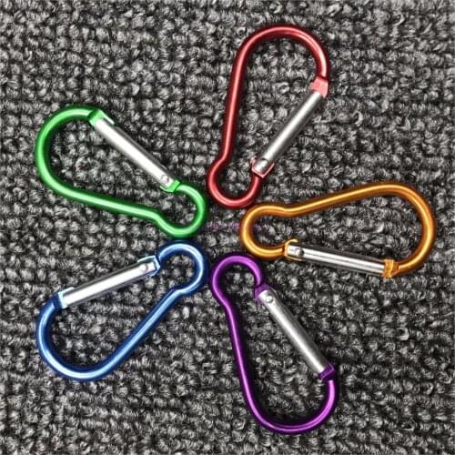 By DHL 2000Pcs NO.5 Aluminum Carabiner Key Chain Clip Outdoor Camping Keyring Snap Hook Water Bottle Buckle Travel Kit Climbing