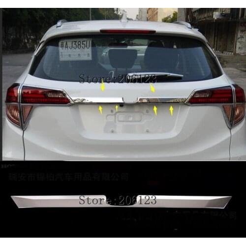Fit For Honda HR-V HRV VEZEL 2015 2016 2017 Chrome Rear Trunk Cover Trim Tail Gate Cargo Door Handle Garnish Molding Styling