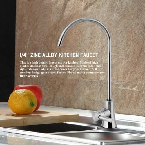 1/4'' Zinc Alloy Faucet Tap Chrome Reverse Osmosis RO Drinking Water Filter Kitchen Faucet Tap sink faucet torneira do banheiro