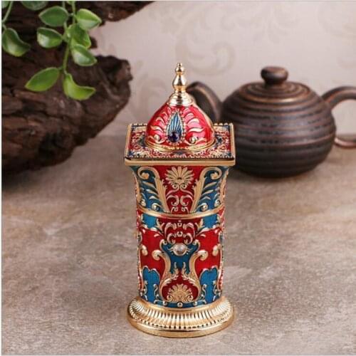 Roman column shape toothpick dispenser automatic toothpick holder toothpick case storage box for home decoration YQT046