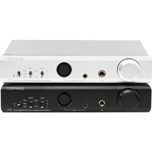 TOPPING A90 Ultra-High Performance Full Balanced Headphone Amplifier Pre-Amplifier 4-Pin-XLR/4.4 balanced/6.35mm SE output