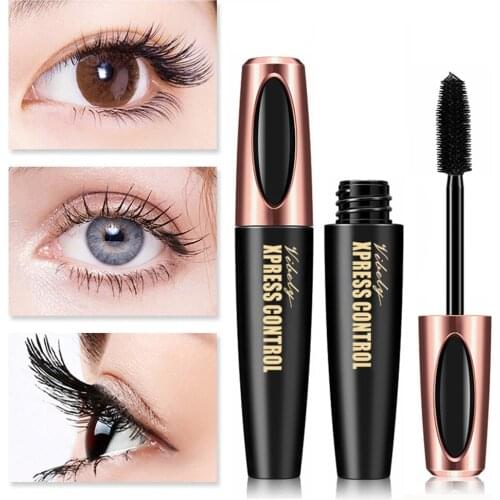 4D Pure Silk Fiber Lash Mascara Longer & Thicker Eyelashes Waterproof Long Lasting Easy to Apply No Smudging Lasting All Day