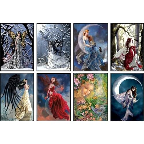 Embroidery Counted Cross Stitch Kits Needlework - Crafts 14 ct DMC Color DIY Arts Handmade Decor - Fairy Collection