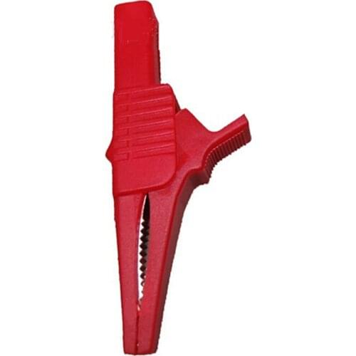 5pcs/lot Alligator Clips Red Plastic Electrical DIY Test Probe Lead Crocodile Clamp Clips 55mm