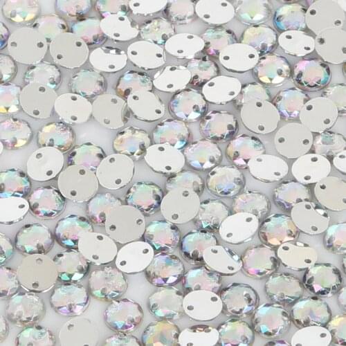200pcs 6mm Round Crystal Acrylic Beads Rhinestones Loose Beads For DIY Jewelry Making Needlework Accessories