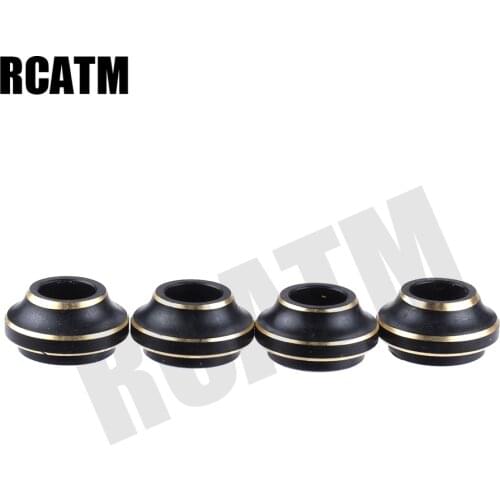 4pcs Brass Shock Spring Under Cap Support For 1/10 RC Crawler Car Traxxas TRX4 Defender Bronco