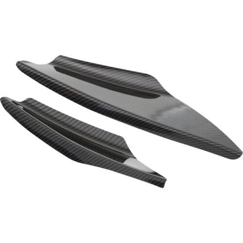 4X Universal Carbon Fiber Durable Front Bumper Fin Splitter Car Body Spoiler