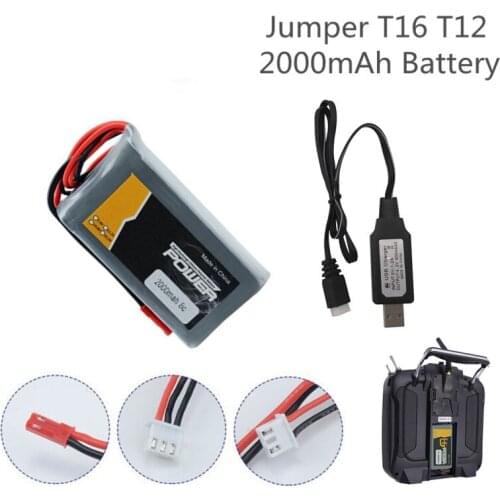 Battery 7.4V 2000MAH Lipo Battery for Jumper T16 T12 Open Source Multi-protocol Radio Transmitter battery Remote Control 2S