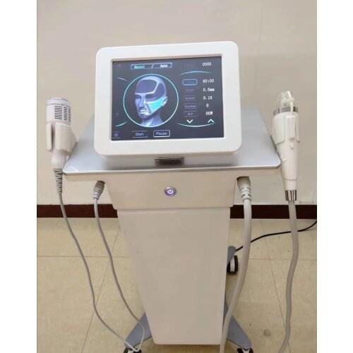 2 in 1 rf fractional micro-needle machine with cold hammer anti-acne shrink pores facial skin care tools stretch marks remover