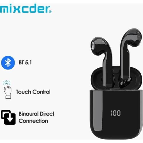 Mixcder X1 TWS Bluetooth Wireless Earphone with 4 Microphone BT5.1 Noise Cancellation Earbuds Sports Headphones 24Hrs Playtime