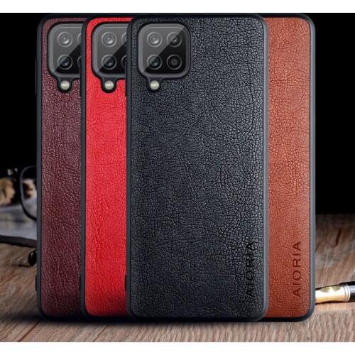 Case for Samsung Galaxy A12 funda luxury Vintage Leather skin coque phone soft cover for samsung galaxy a12 case capa