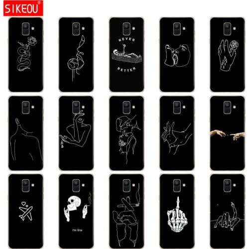 Case For Samsung Galaxy A6 2018 case SM A600 A600F soft silicon Cover For Samsung A6 Plus a6+ 2018 A605 A605F coque bumper black