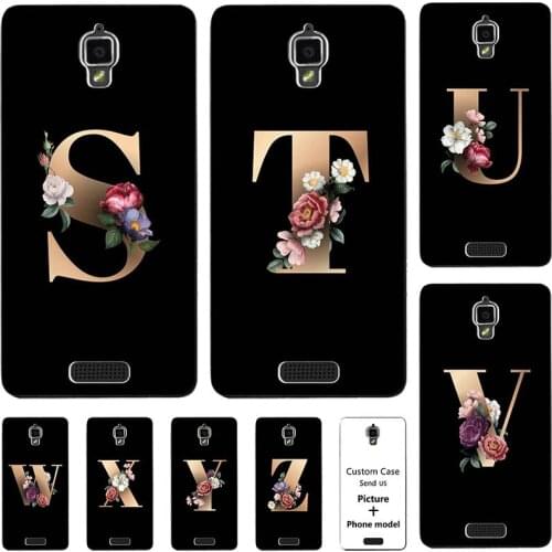 Flower 26 English Name Letters Custom Initial Case For Lenovo S660 S 660 Soft Silicone Phone Cover Capa