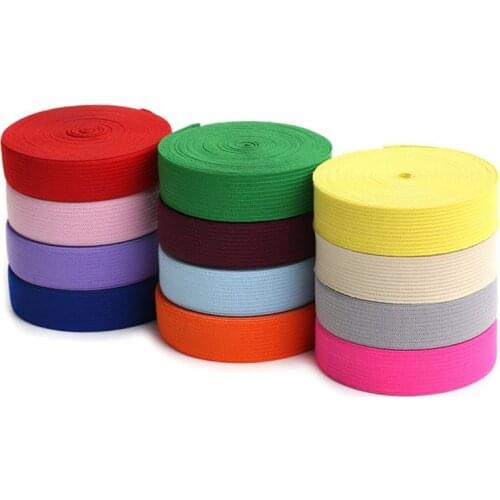 Colore Elastic Bands 20mm Flat Sewing Rubber Band for Underwear Pants Bra Rubber Clothes Decorative Soft Waistband 40 Meters