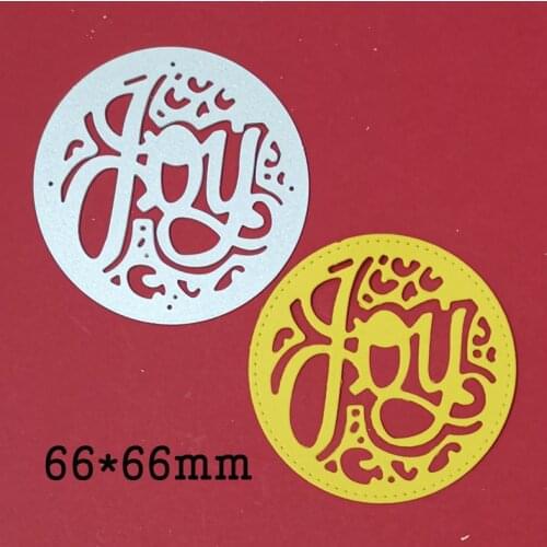 Joy Circle Frame Metal Cutting Dies Stencils Craft Die Cut Mould for DIY Scrapbooking Embossing Album Paper Cards Decorative