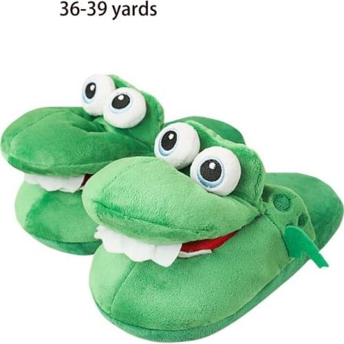 Q39C Crocodile Slippers Net Celebrities Who Open Their Mouths when Stepping On Funny Cotton Slippers That Dance and Walk