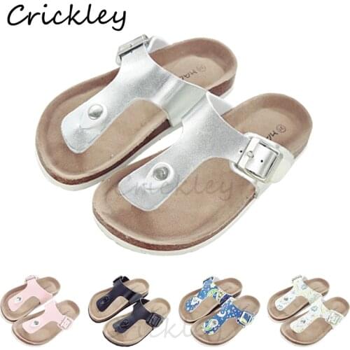 Summer Girls Flip Flops Fashion High Quality Cork Soft Comfortable Slippers for Toddler Girls Boys Outdoor Beach Flip Flops