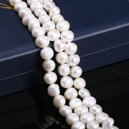 New natural freshwater pearl white irregular pearl beads used for jewelry making DIY bracelet necklace Size 11-12mm