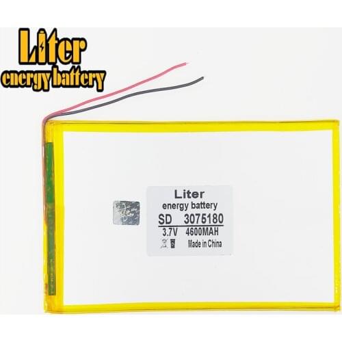 Tablet with built-in 3.7V,4600mAH,3075180 Polymer lithium ion / Li-ion battery for tablet pc,,cell phone,speaker,power bank