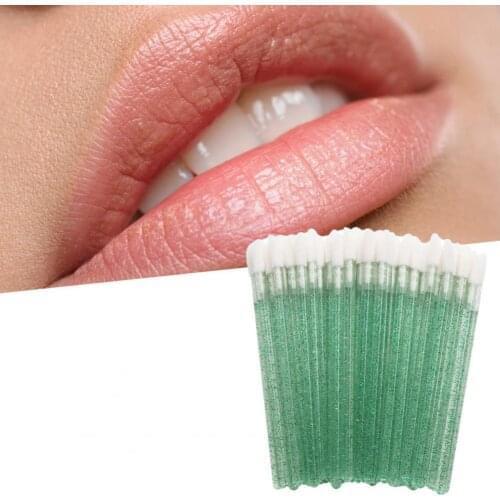 Plastic 50Pcs Useful Makeup Beauty Lip Brush Stick Lightweight Lip Stick Brush Disposable Beauty Tool