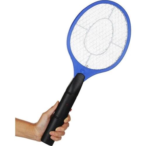 Promotion! 1V Batteries Operated Hand Racket Electric Mosquito Swatter Insect Home Garden Pest Bug Fly Mosquito Swatter Killer