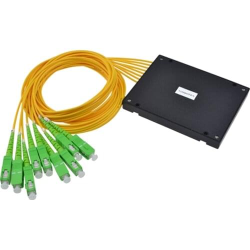 SC APC 1x8 PLC Fiber optical splitter single mode with SC APC connector FTTH SC APC